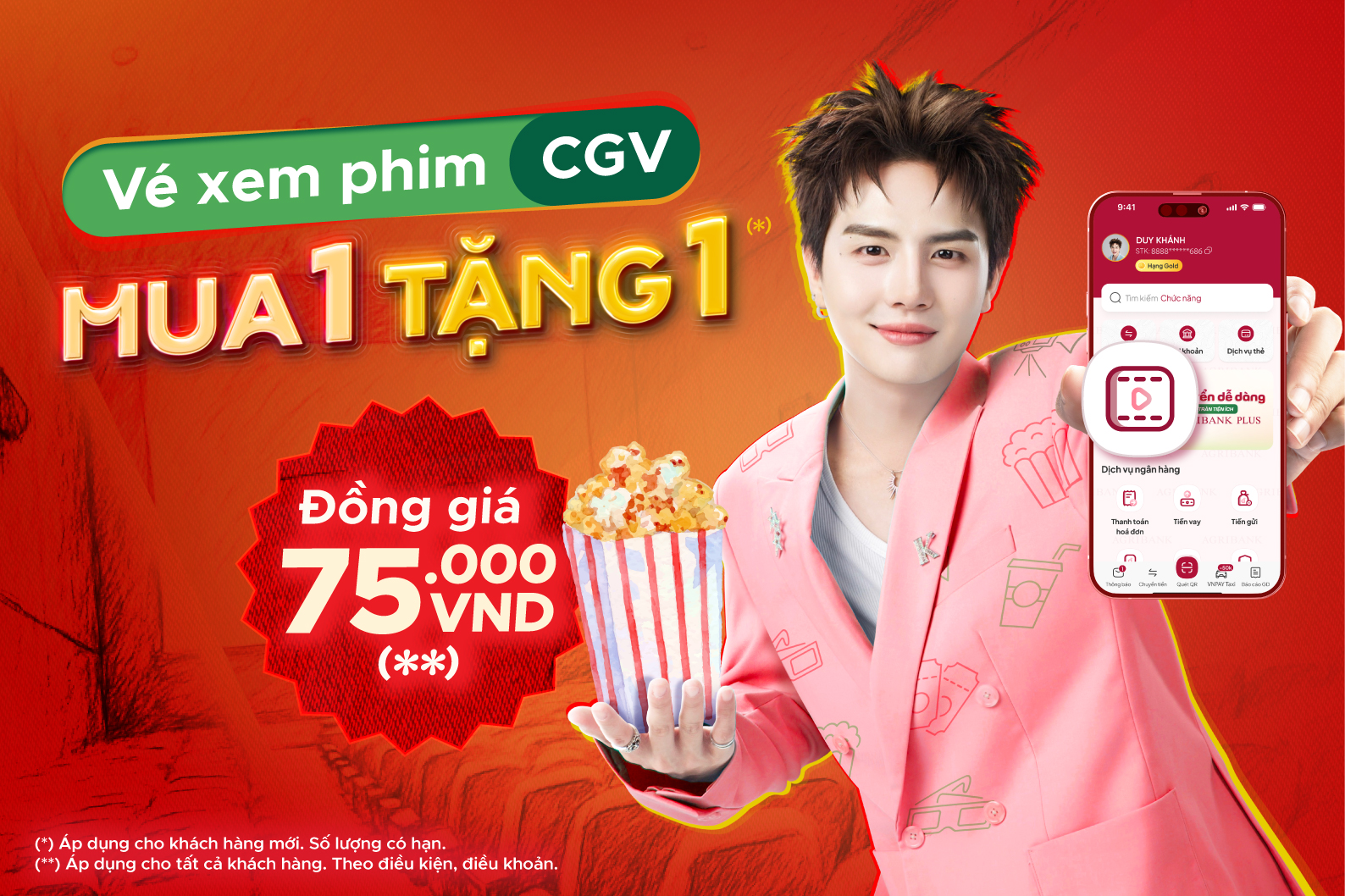 Bùng nổ ưu đãi đặt vé xem phim trên Agribank Plus cho các tín đồ phim rạp.